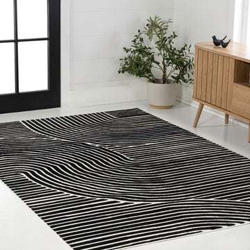 Skagen Minimalist Curve Geometric Area Rug